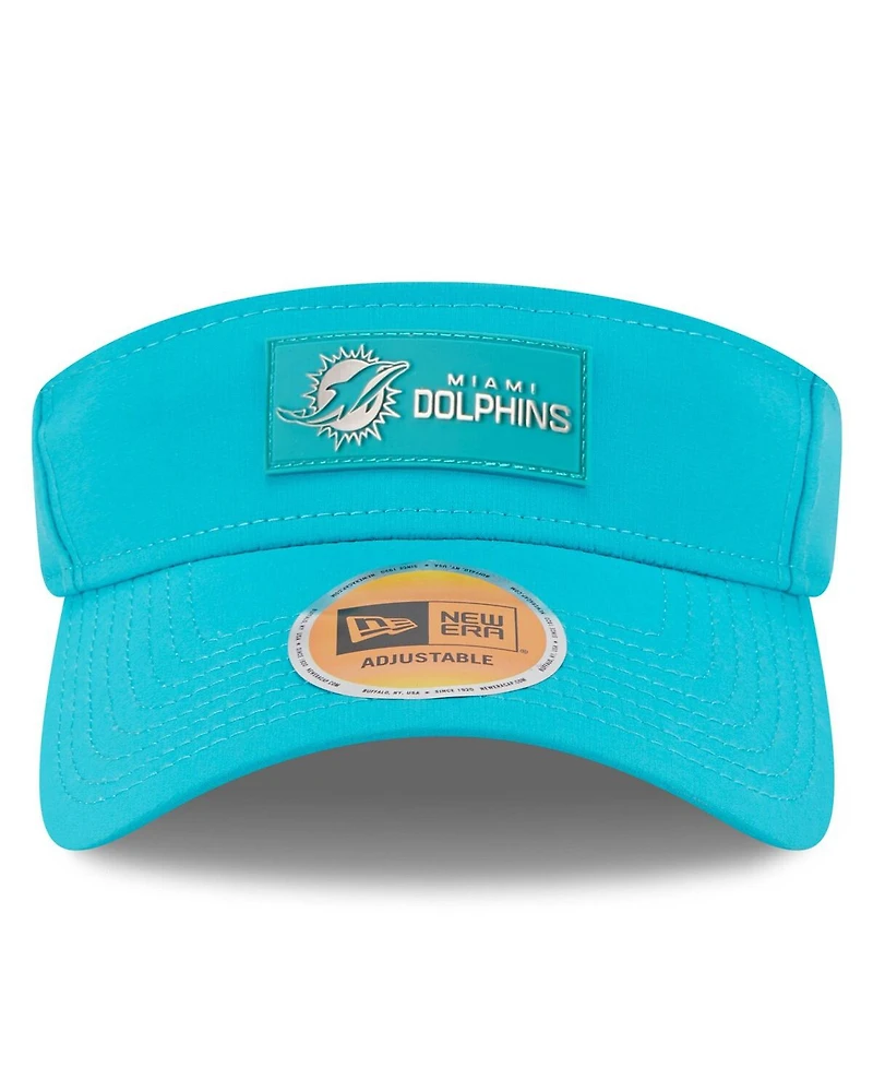 New Era Men's Aqua Miami Dolphins 2025 Sideline Visor Hat