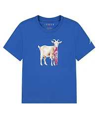 Jordan Toddler and Little Boys Flight Goat Print T-Shirt