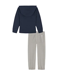 Calvin Klein Toddler Boys 2-Piece Slub Pique Hoodie and Tech Twill Pants Set