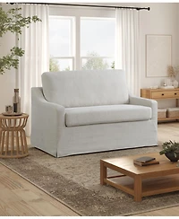 Serta 53.5" Polyester Hampstead Convertible Twin Sleeper Loveseat