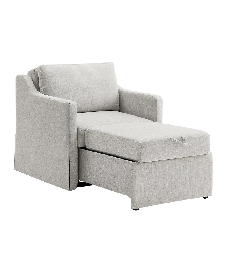 Serta 35" Polyester Harley Convertible Single Sleeper Chair