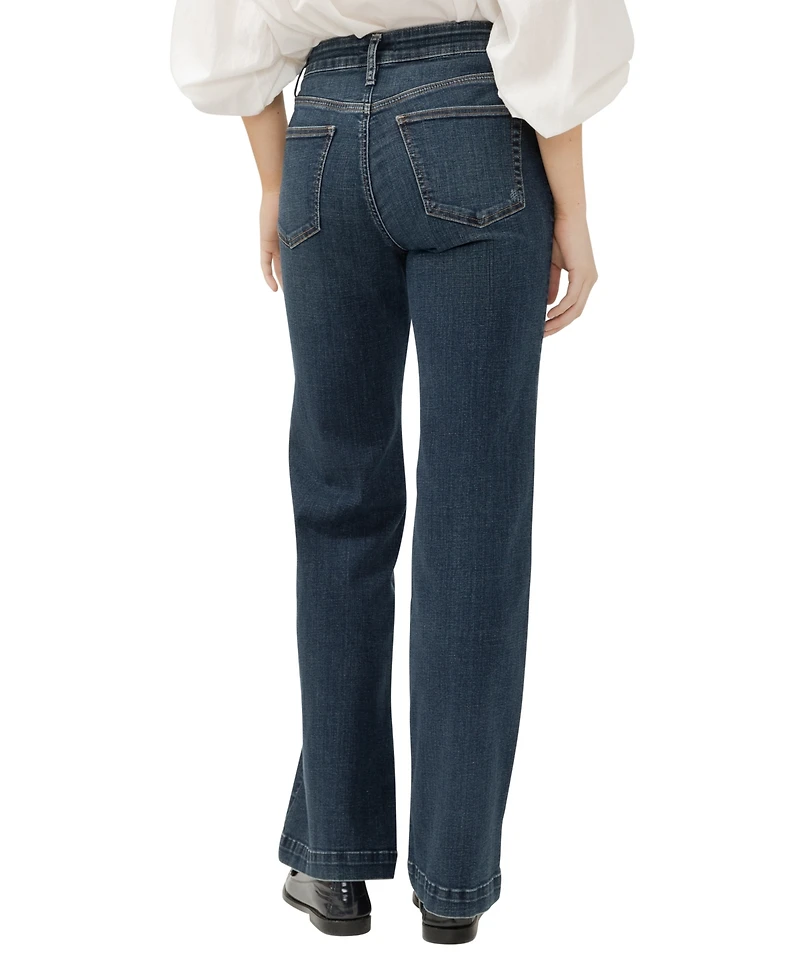 Silver Jeans Co. Women's Avery High Rise Curvy Fit Trouser Leg