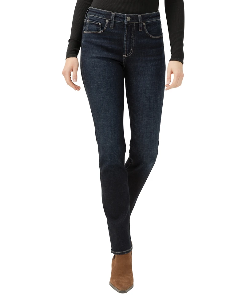 Silver Jeans Co. Women's Most Wanted Mid Rise Straight Leg