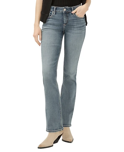 Silver Jeans Co. Women's Elyse Mid Rise Comfort Fit Slim Bootcut