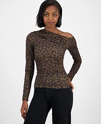 Guess Women's Anita Printed Asymmetric Top