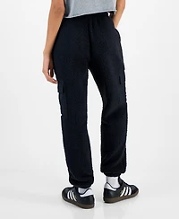 Hippie Rose Juniors' Sherpa Cargo Jogger Pants