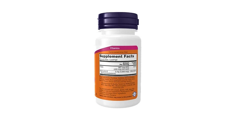 Now Foods Vitamin B-12, 5000 mcg, 60 Tabs