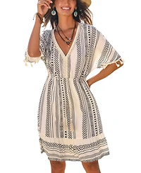 Cupshe Women's Quiet Adventure Boho Mini Beach Dress