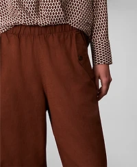 Calvin Klein Women's Linen Blend Wide-Leg Pants
