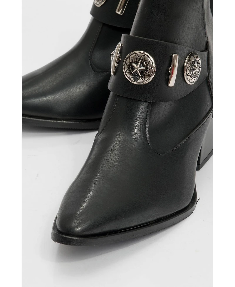 Prologue Shoes Kenda Buckle Block Heel Boot