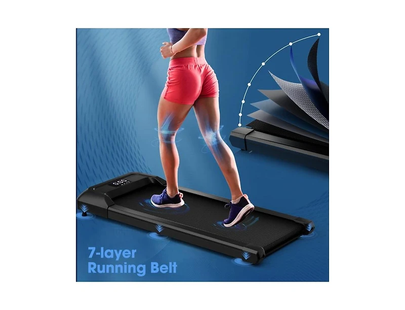Akiudex Slim Under Desk Walking Pad Treadmill with Remote and Incline Option