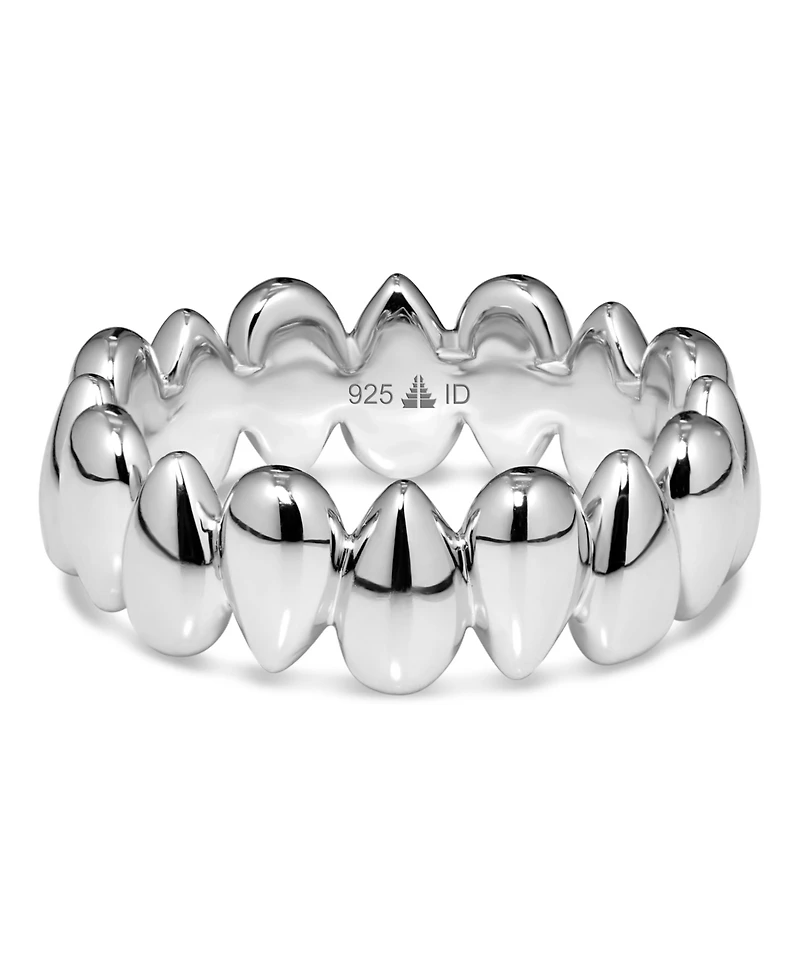 Devata Teardrop Eternity Band Ring in Sterling Silver