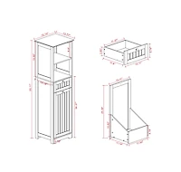 Casainc Tilt-Out Laundry Cabinet with One Compartment and One Drawer