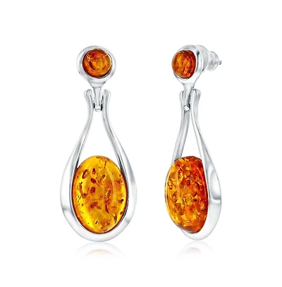Caribbean Treasures Sterling Silver, Oval Amber