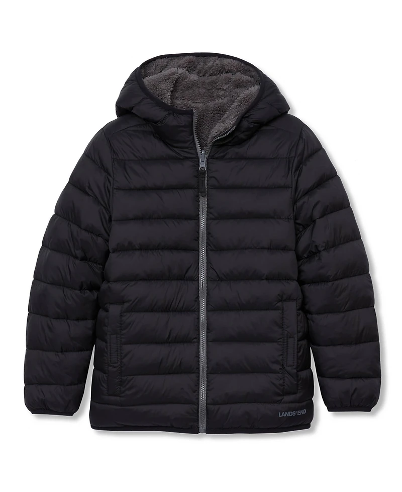 Lands' End Boys FeatherFree Reversible Hooded Jacket