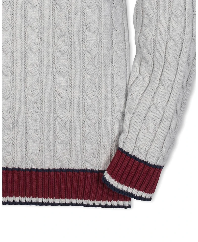 Hope & Henry Boys Organic Long Sleeve V-Neck Cricket Sweater