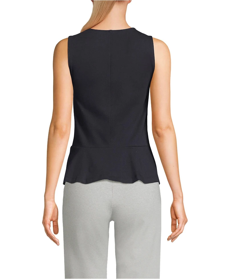 Lands' End Women's Sleeveless Starfish Peplum Top