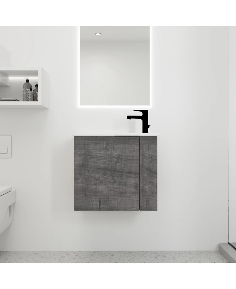 Casainc 22 Inch Floating Vanity with Sink and Soft-Close Door for Compact Bathrooms