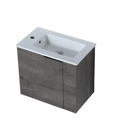Casainc 22 Inch Floating Vanity with Sink and Soft-Close Door for Compact Bathrooms