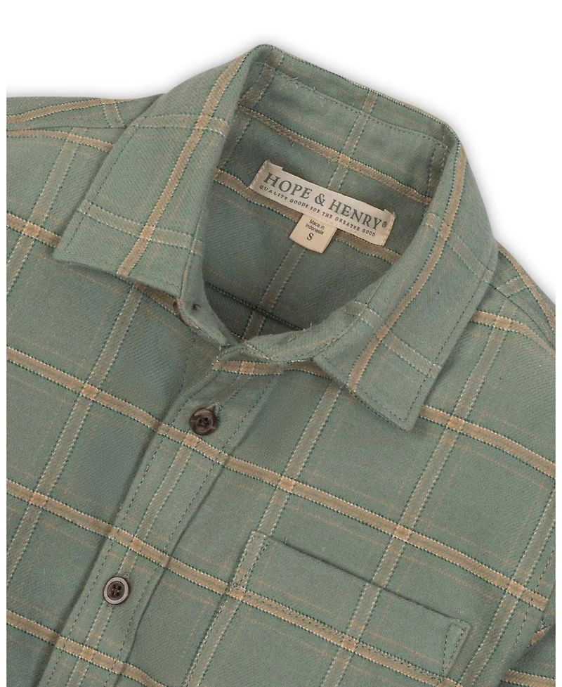 Hope & Henry Boys Long Sleeve Flannel Button Down Shirt