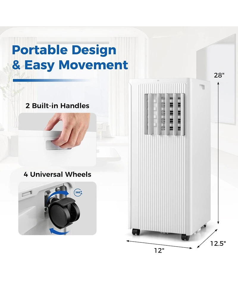 Gouun 10000 Btu Portable Air Conditioner Cools up to 350 Sq wth 24H Timer