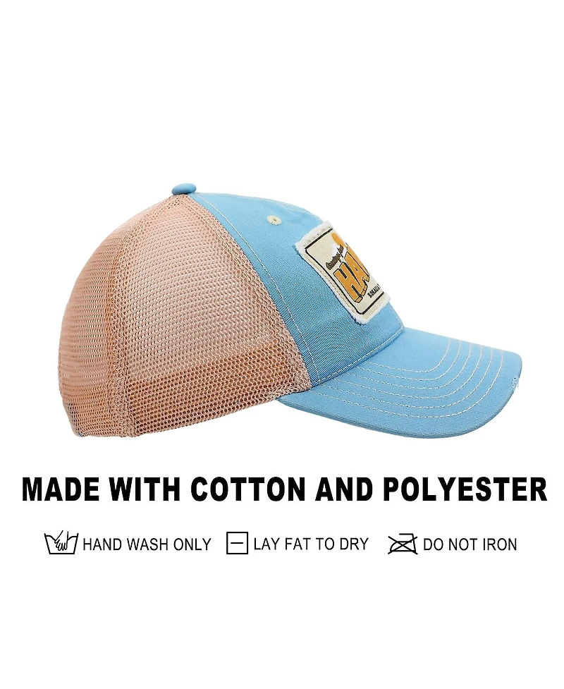 Disney Men's Stitch Hawaii Blue & Pink Unstructured Baseball Cap