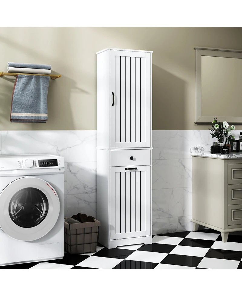 Casainc Laundry Cabinet with Storage Compartment and Drawer for Utility Room