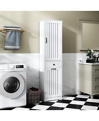 Casainc Laundry Cabinet with Storage Compartment and Drawer for Utility Room