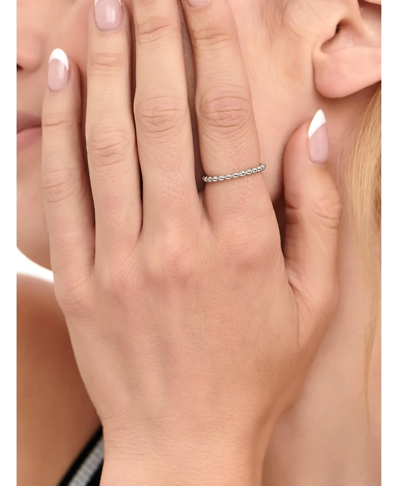 Devata Beaded Ball Ring Sterling Silver,