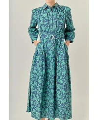 English Factory Women's Fall Printed Midi Dress