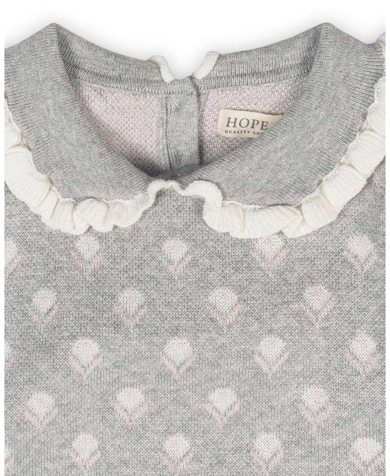Hope & Henry Little and Big Girls' Organic Long Sleeve Peter Pan Collar Sweater