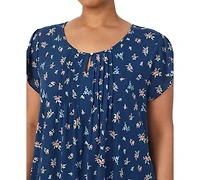 Lauren Ralph Plus Flutter Sleeve Short Nightgown