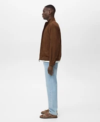 Mango Men's Suede Leather-Effect Jacket