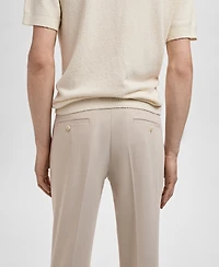 Mango Men's Stretch Fabric Super Slim-Fit Suit Pants