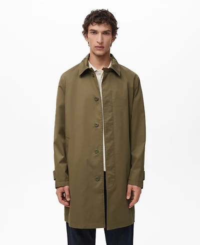 Mango Men's Classic Water-Repellent Trench Coat