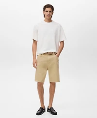 Mango Men's Denim Relaxed-Fit 9.53" Bermuda Shorts