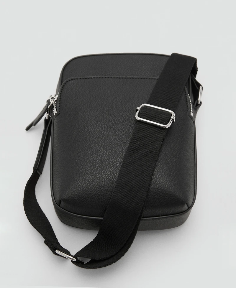 Mango Men's Patent Leather-Effect Shoulder Bag