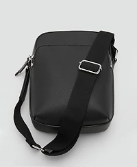 Mango Men's Patent Leather-Effect Shoulder Bag
