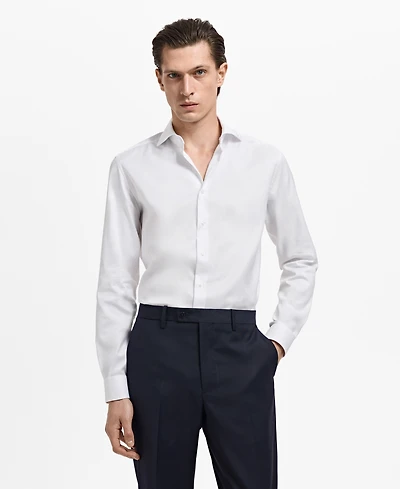 Mango Men's Slim-Fit Cotton Dress Shirt