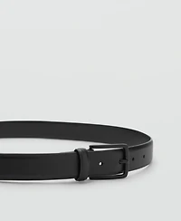 Mango Men's Buckle Leather Belt