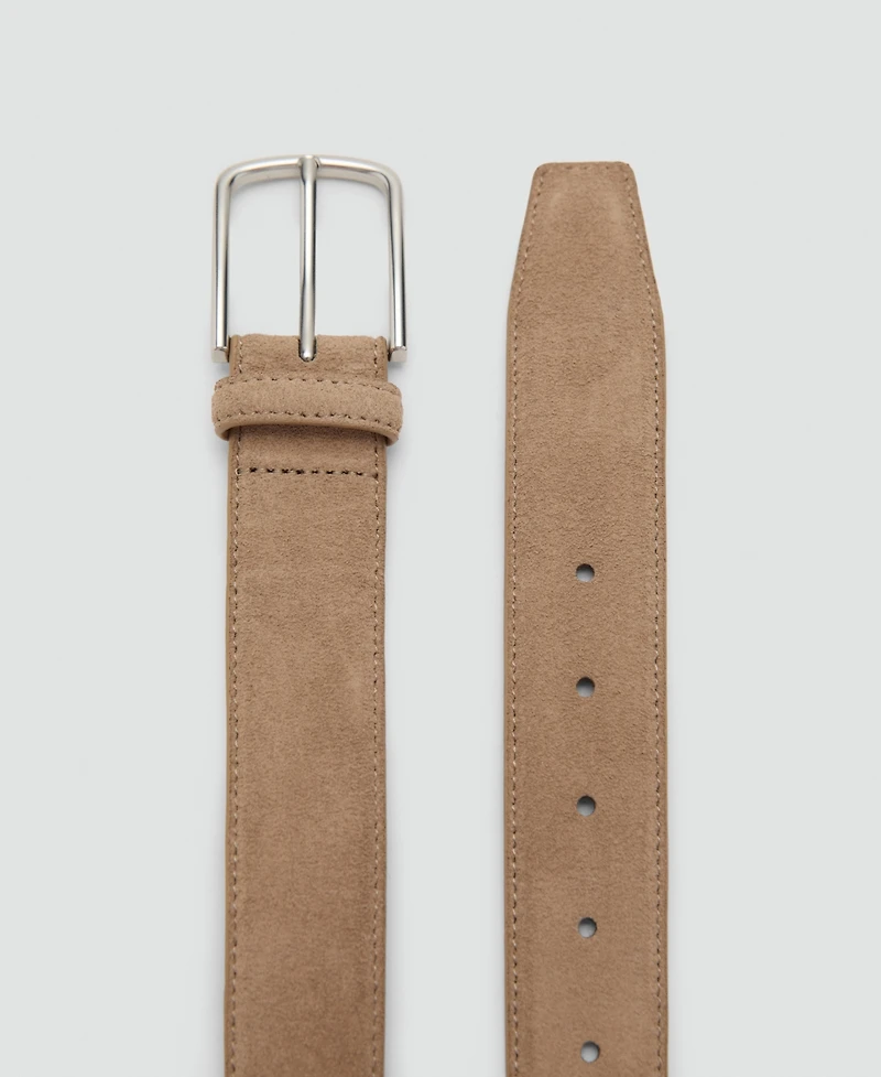 Mango Men's Suede Leather Belt