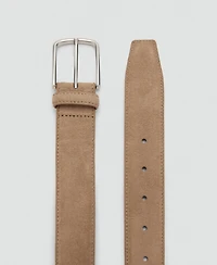 Mango Men's Suede Leather Belt