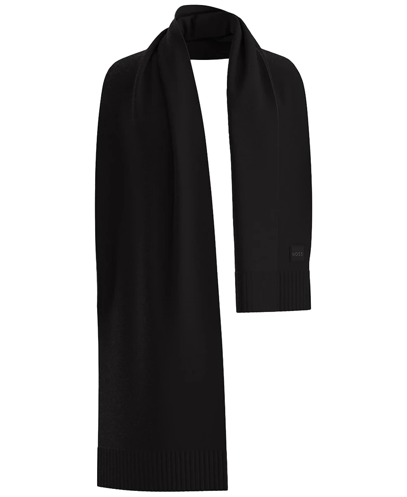 Hugo Boss Men's Akaio Plain Knit Scarf