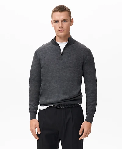 Mango Men's Perkins Neck Wool Sweater