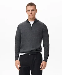 Mango Men's Perkins Neck Wool Sweater