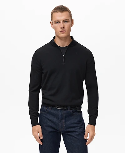 Mango Men's Perkins Neck Wool Sweater