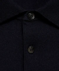 Mango Men's Wool Knitted Polo Sweater