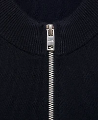 Mango Men's Zipped Knit Cardigan Sweater