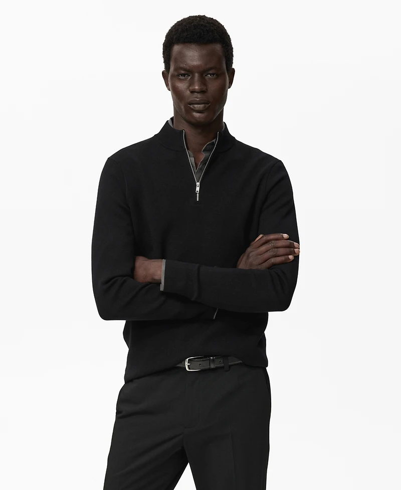 Mango Men's Perkins Neck Knitted Sweater