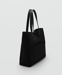 Mango Men's Cotton Front Pocket Tote Bag